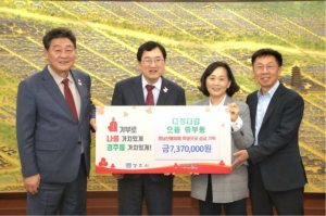 경주 중부동, 영남 산불 피해 돕기 위한 성금 707만원 기탁
