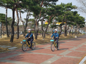 경주시, 기동순찰대 자전거 순찰 지원…‘타실라’무료 제공