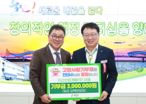 울진을 살리는 따뜻한 기부 산해문화상 애향부문 상금 전액, 울진군에 고향사랑기부금으로 기탁